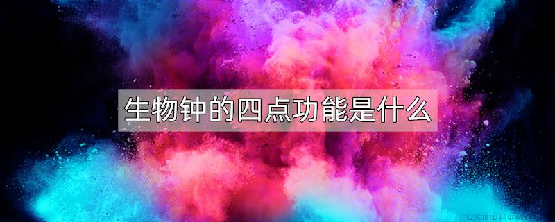 生物钟的四点功能是什么