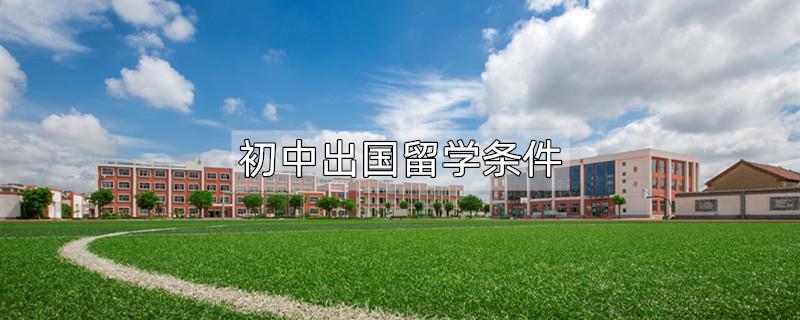 初中出国留学条件