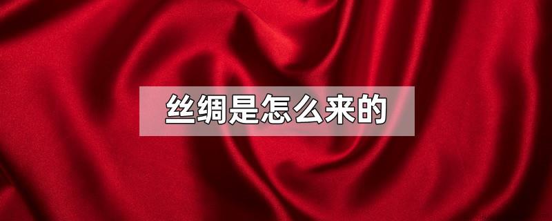 丝绸是怎么来的