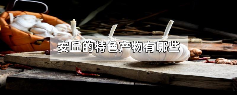 安丘的特色产物有哪些
