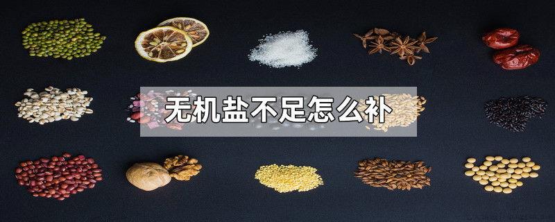 无机盐不足怎么补