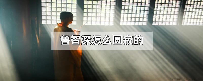 鲁智深怎么圆寂的