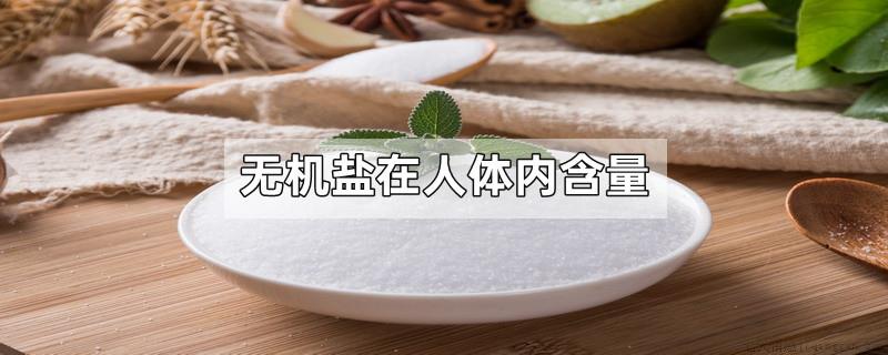 无机盐在人体内含量