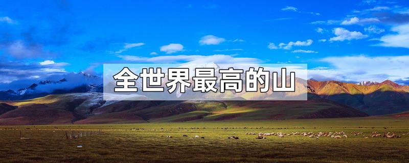 全世界最高的山