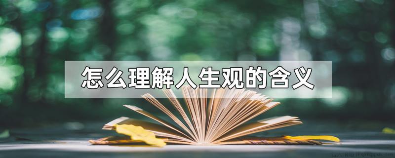 怎么理解人生观的含义