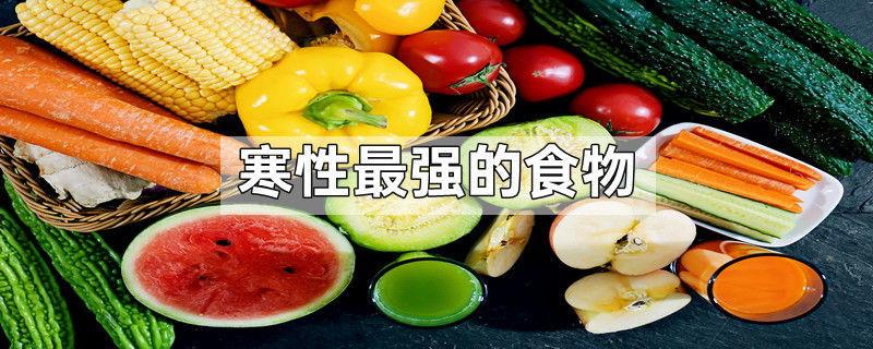 寒性最强的食物