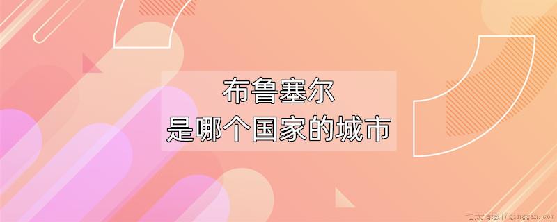 布鲁塞尔是哪个国家的城市