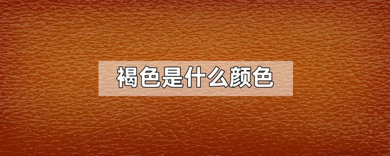 褐色是什么颜色