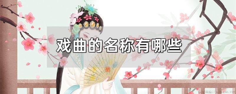 戏曲的名称有哪些