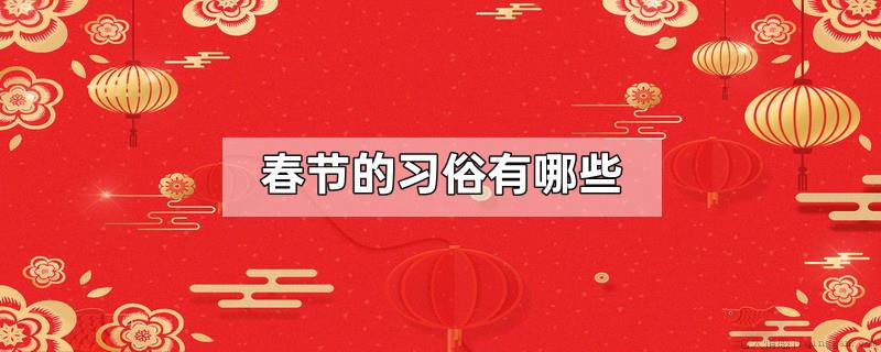 春节的习俗有哪些