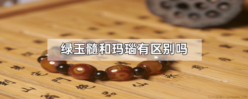 绿玉髓和玛瑙有区别吗