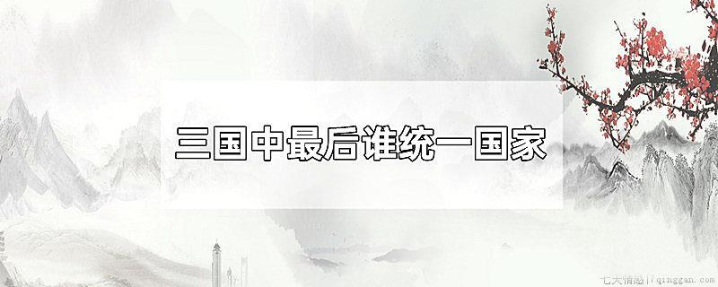 三国中最后谁统一国家