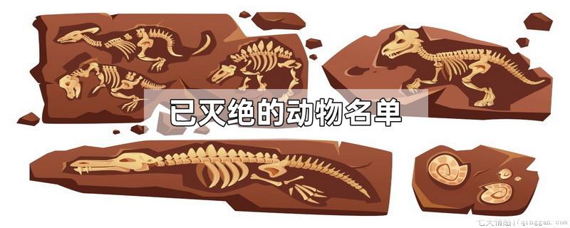 已灭绝的动物名单