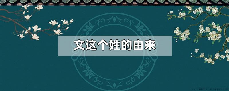 文这个姓的由来