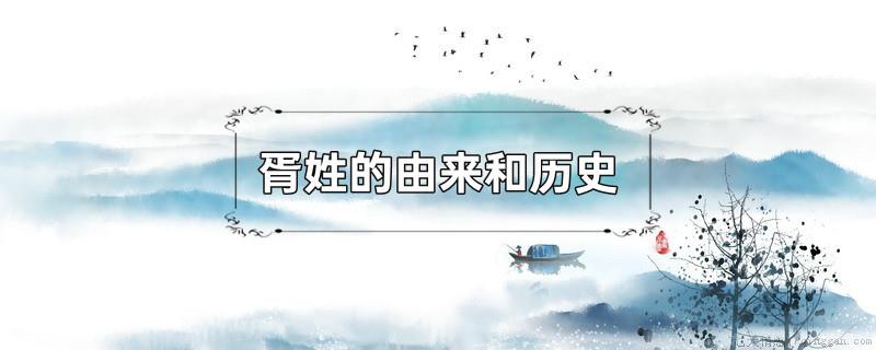 胥姓的由来和历史