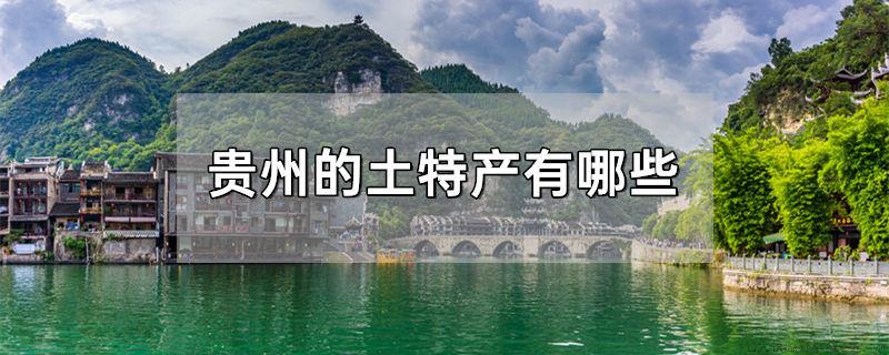 贵州的土特产有哪些