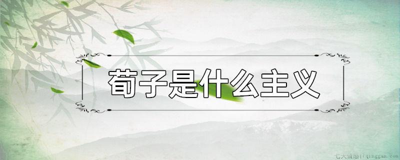 荀子是什么主义