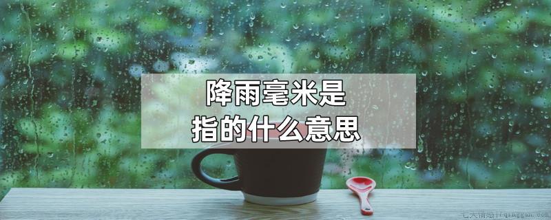降雨毫米是指的什么意思