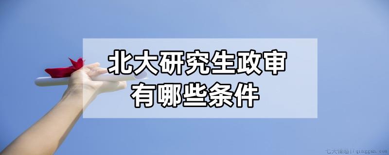 北大研究生政审有哪些条件