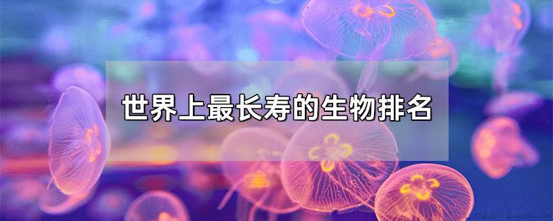世界上最长寿的生物排名