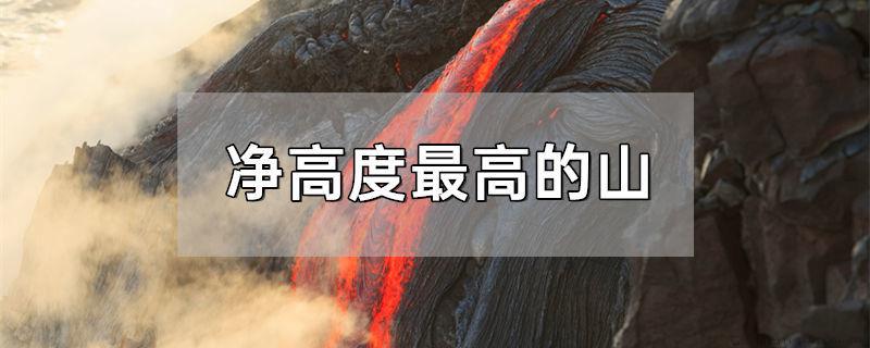 净高度最高的山
