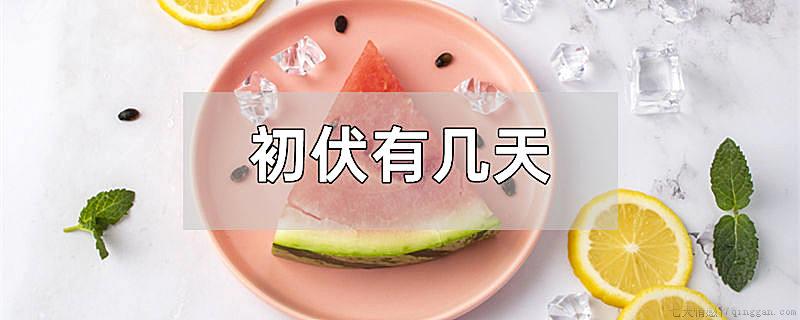 初伏有几天
