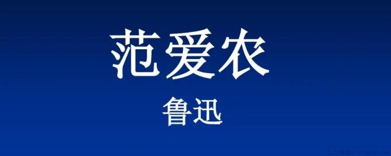 鲁迅对范爱农的态度是什么