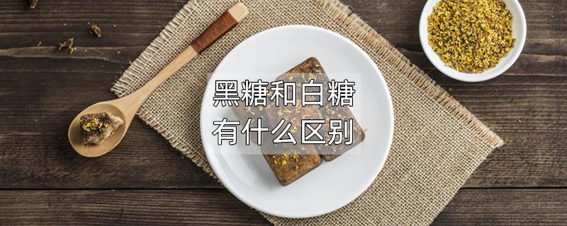 黑糖和白糖有什么区别