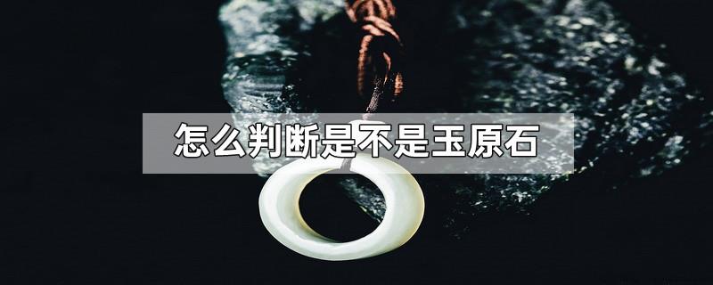 怎么判断是不是玉原石