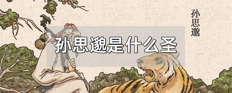 孙思邈是什么圣