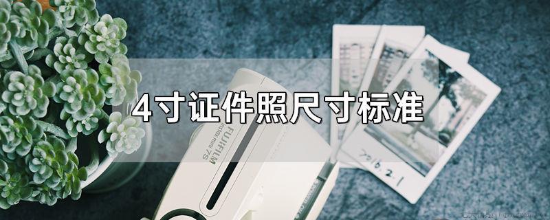 4寸证件照尺寸标准