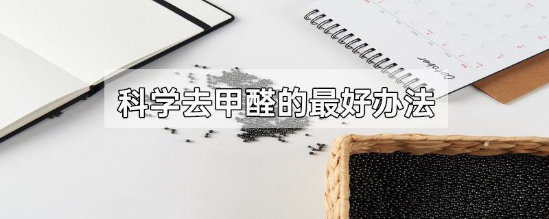 科学去甲醛的最好办法