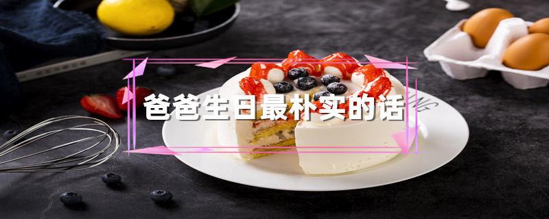 爸爸生日最朴实的话