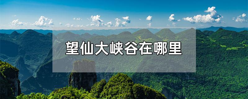望仙大峡谷在哪里
