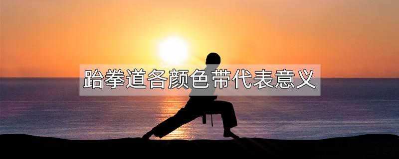 跆拳道各颜色带代表意义