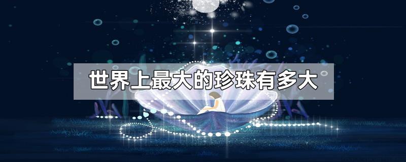 世界上最大的珍珠有多大
