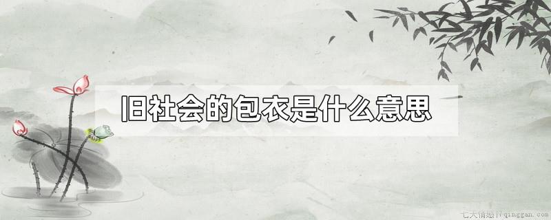 旧社会的包衣是什么意思