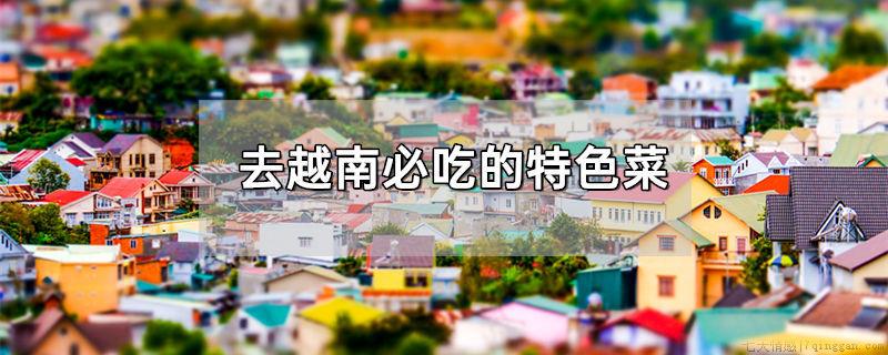 去越南必吃的特色菜