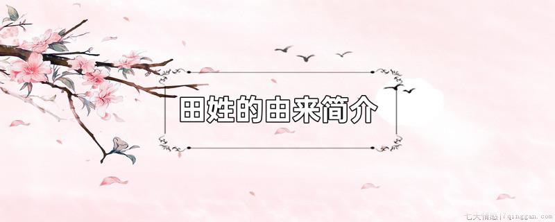 田姓的由来简介