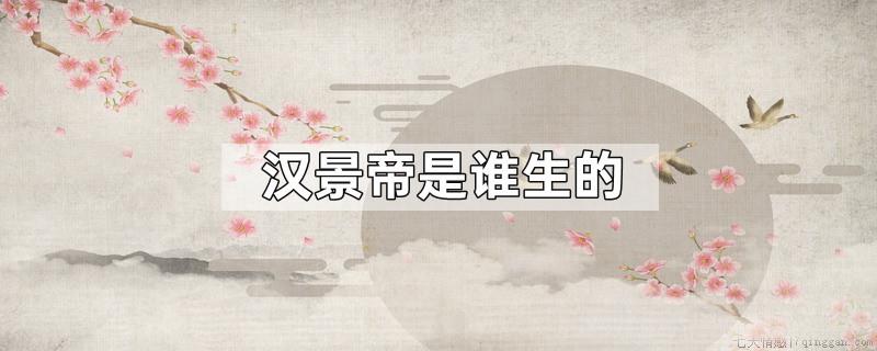 汉景帝是谁生的
