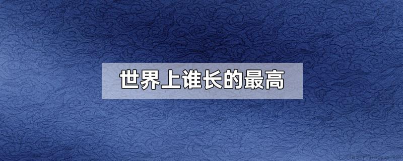 世界上谁长的最高