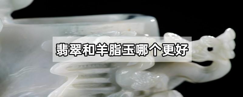 翡翠和羊脂玉哪个更好