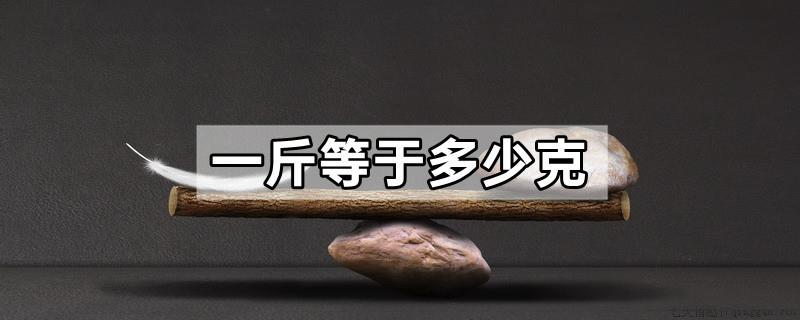 一斤等于多少克