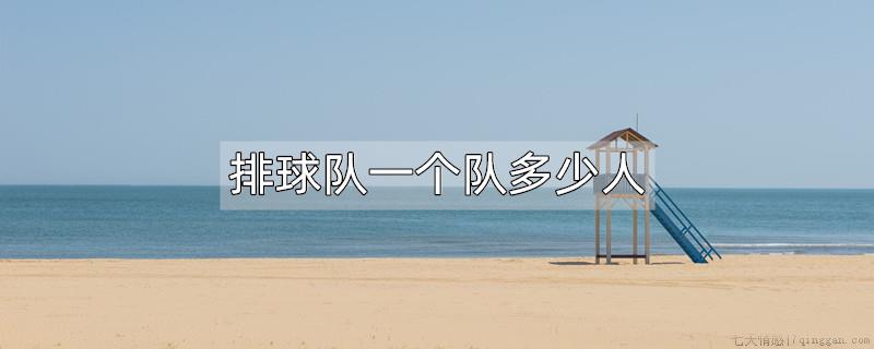 排球队一个队多少人