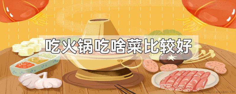 吃火锅吃啥菜比较好