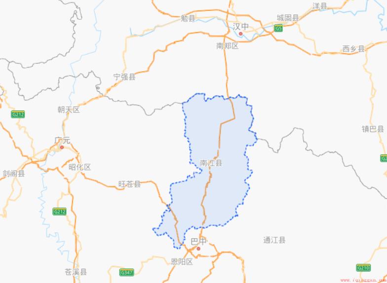 四川南江县的地理位置及历史沿革