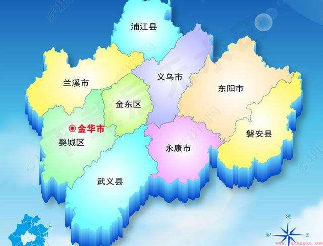 金华市有几个区几个县