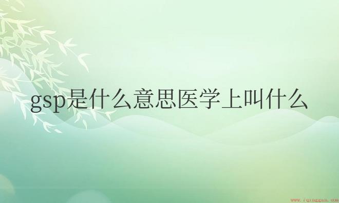 药品经营质量管理规范，即GSP
