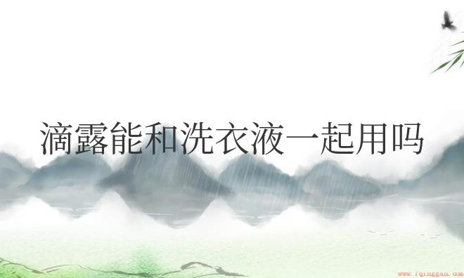 滴露能和洗衣液一起用吗
