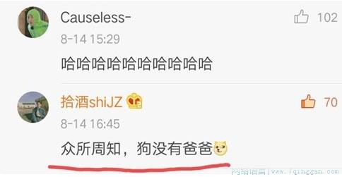 狗无爸是什么意思